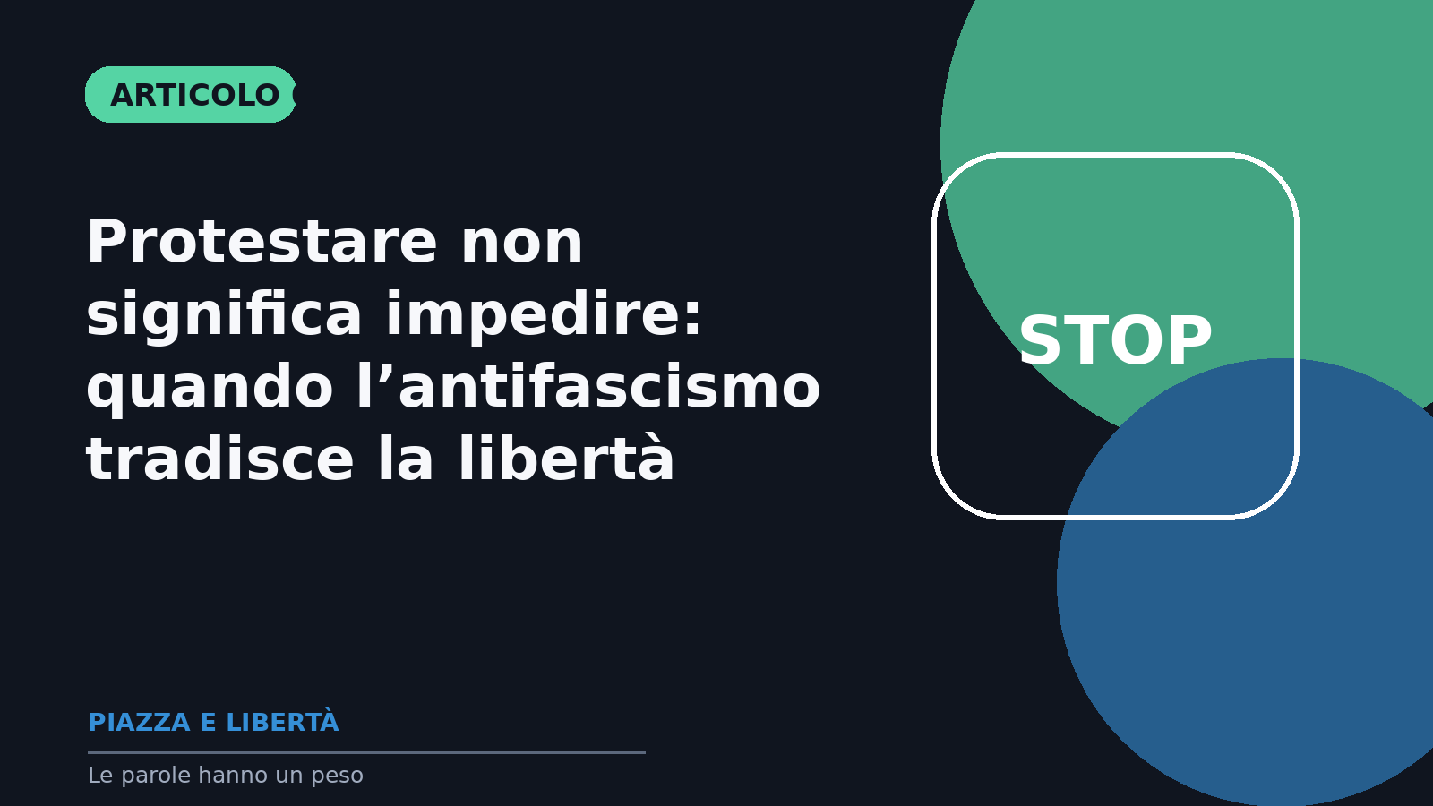Protestare non significa impedire: quando l’antifascismo tradisce la libertà