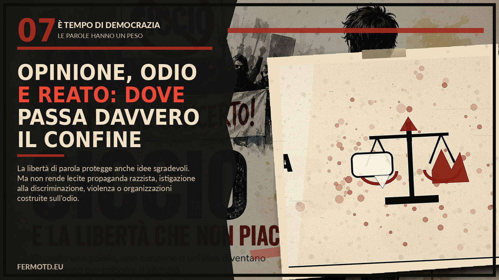 Il confine tra odio e reato