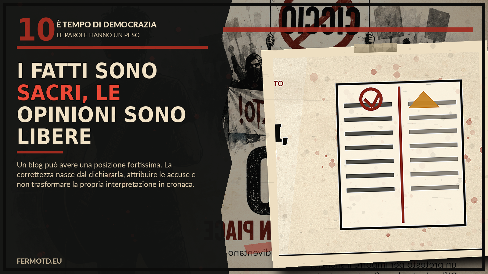 Le opinioni sono ancora libere?